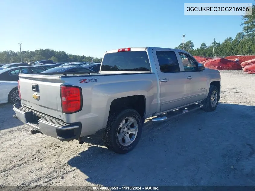 2016 Chevrolet Silverado 1500 2Lt VIN: 3GCUKREC3GG216966 Lot: 40869653