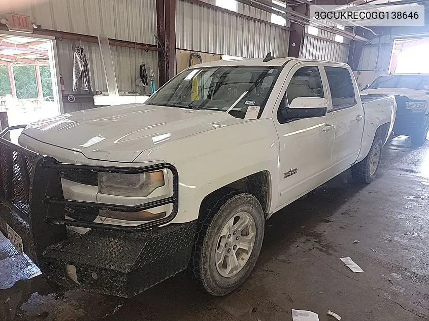 2016 Chevrolet Silverado 1500 2Lt VIN: 3GCUKREC0GG138646 Lot: 40869798