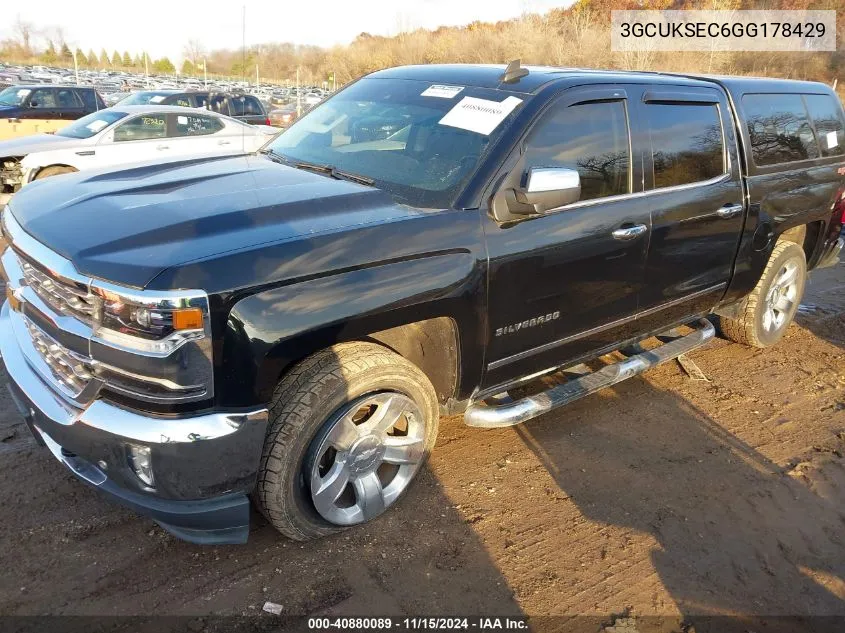 2016 Chevrolet Silverado 1500 1Lz VIN: 3GCUKSEC6GG178429 Lot: 40880089