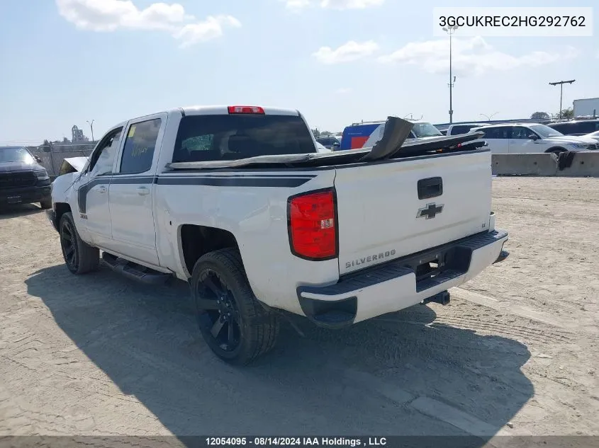 2017 Chevrolet Silverado K1500 Lt VIN: 3GCUKREC2HG292762 Lot: 12054095