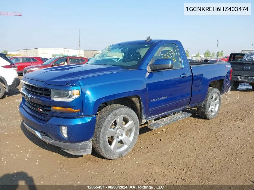 2017 Chevrolet Silverado K1500 Lt VIN: 1GCNKREH6HZ403474 Lot: 12065457