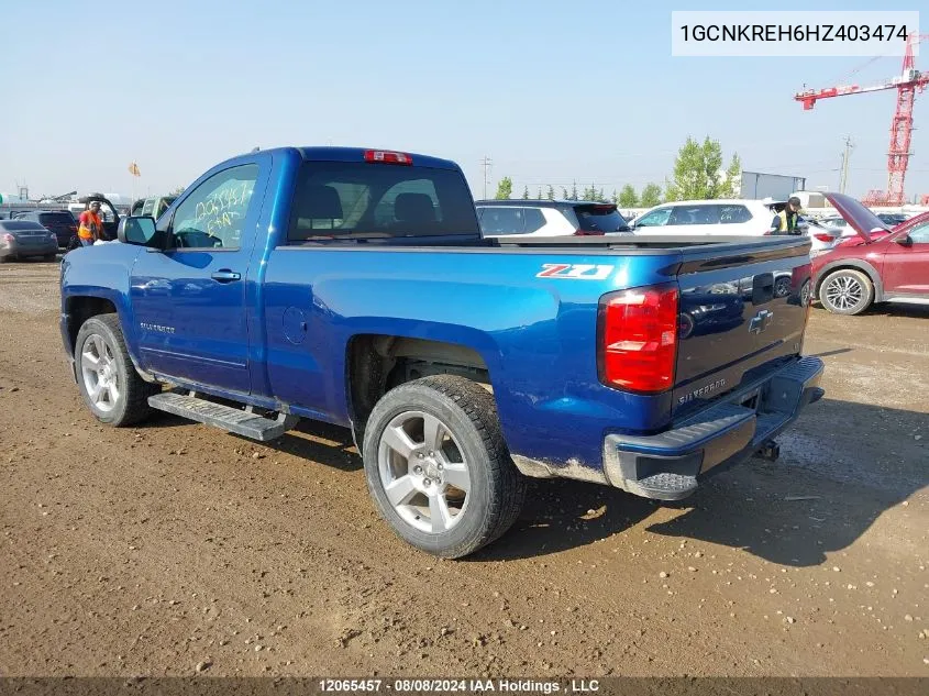 1GCNKREH6HZ403474 2017 Chevrolet Silverado K1500 Lt