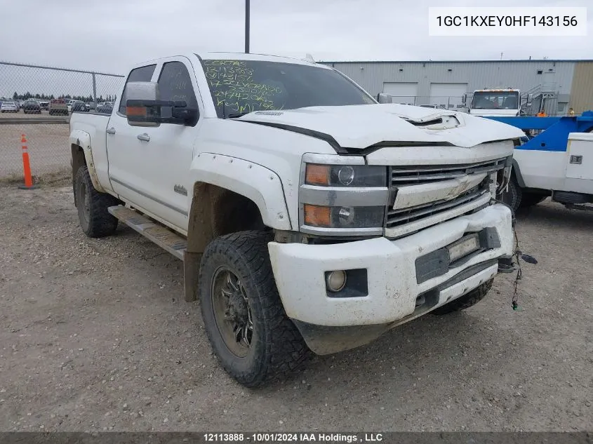 2017 Chevrolet Silverado 2500Hd VIN: 1GC1KXEY0HF143156 Lot: 12113888