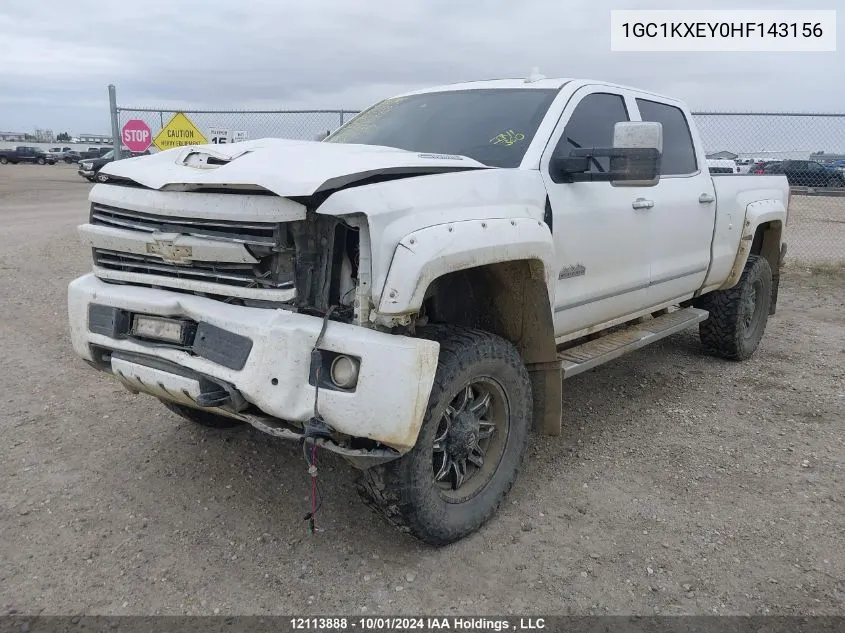 2017 Chevrolet Silverado 2500Hd VIN: 1GC1KXEY0HF143156 Lot: 12113888