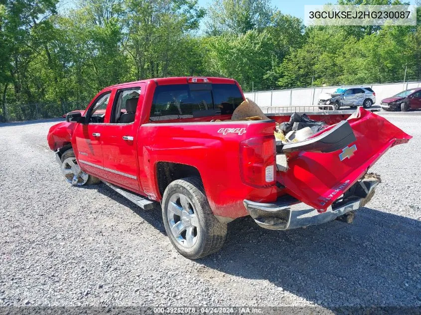 2017 Chevrolet Silverado 1500 1Lz VIN: 3GCUKSEJ2HG230087 Lot: 39252078