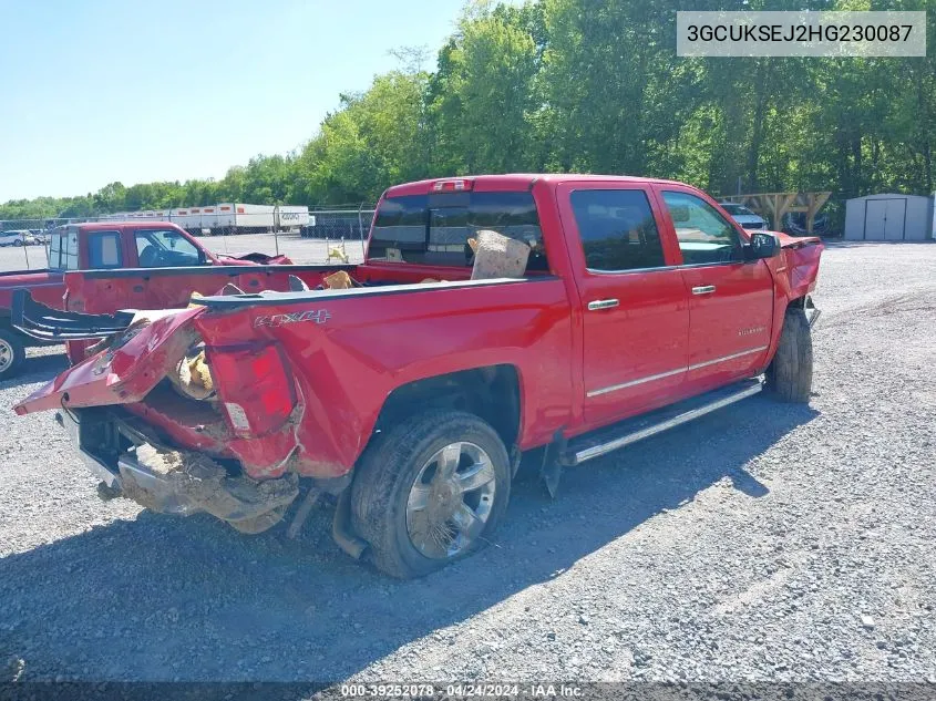 2017 Chevrolet Silverado 1500 1Lz VIN: 3GCUKSEJ2HG230087 Lot: 39252078