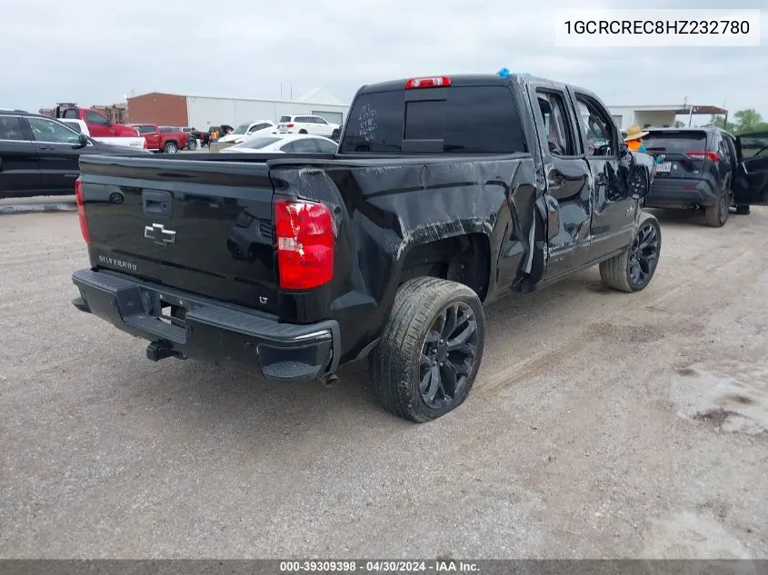 2017 Chevrolet Silverado 1500 1Lt VIN: 1GCRCREC8HZ232780 Lot: 39309398