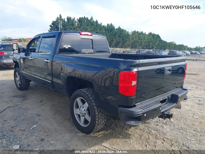 2017 Chevrolet Silverado 2500Hd Ltz VIN: 1GC1KWEY0HF105646 Lot: 39357632