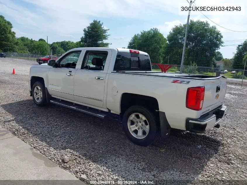 2017 Chevrolet Silverado 1500 2Lz VIN: 3GCUKSEC6HG342943 Lot: 39445916