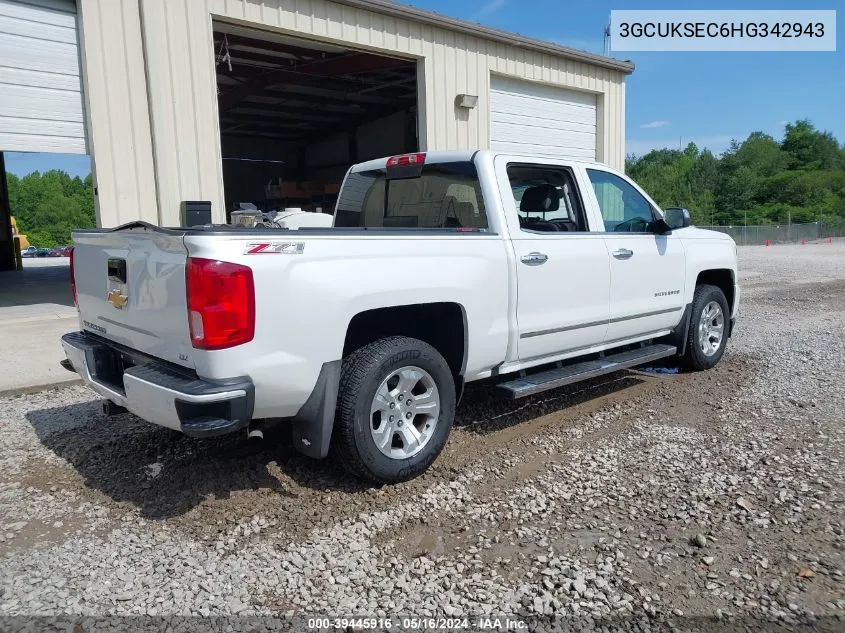 2017 Chevrolet Silverado 1500 2Lz VIN: 3GCUKSEC6HG342943 Lot: 39445916