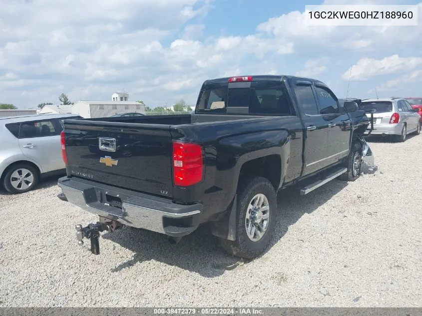 2017 Chevrolet Silverado 2500Hd Ltz VIN: 1GC2KWEG0HZ188960 Lot: 39472379