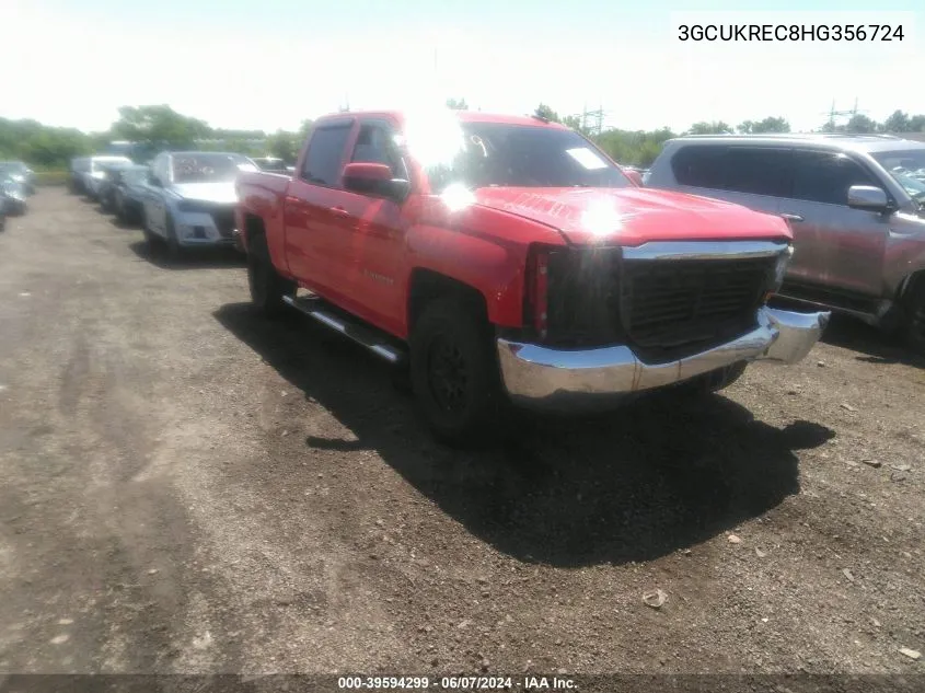 2017 Chevrolet Silverado 1500 1Lt VIN: 3GCUKREC8HG356724 Lot: 39594299