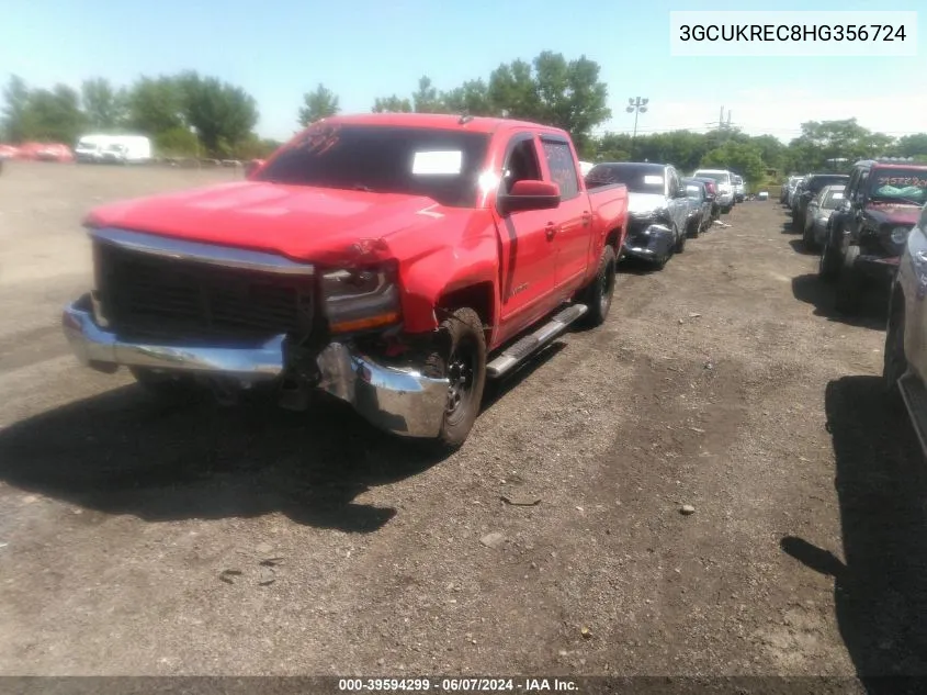 2017 Chevrolet Silverado 1500 1Lt VIN: 3GCUKREC8HG356724 Lot: 39594299