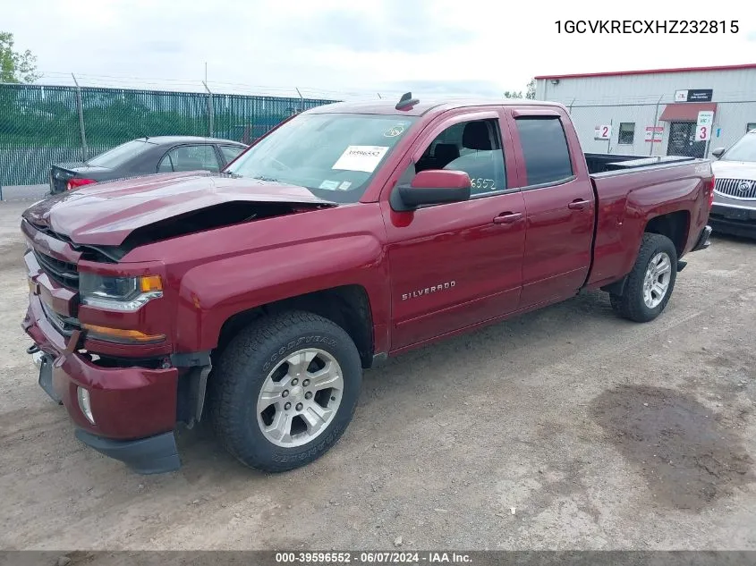 2017 Chevrolet Silverado 1500 2Lt VIN: 1GCVKRECXHZ232815 Lot: 39596552