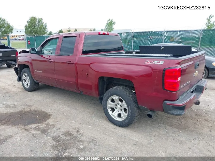 2017 Chevrolet Silverado 1500 2Lt VIN: 1GCVKRECXHZ232815 Lot: 39596552