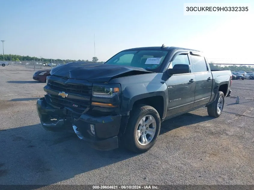 2017 Chevrolet Silverado 1500 2Lt VIN: 3GCUKREC9HG332335 Lot: 39604621