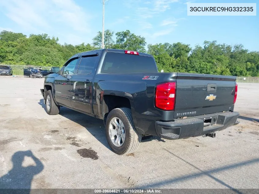 2017 Chevrolet Silverado 1500 2Lt VIN: 3GCUKREC9HG332335 Lot: 39604621