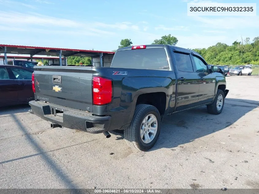 2017 Chevrolet Silverado 1500 2Lt VIN: 3GCUKREC9HG332335 Lot: 39604621