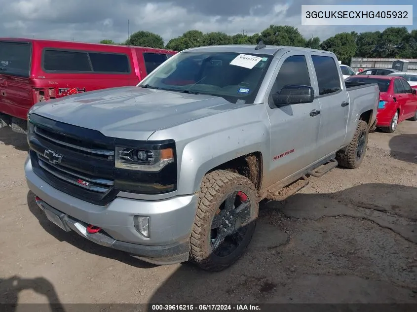 2017 Chevrolet Silverado 1500 2Lz VIN: 3GCUKSECXHG405932 Lot: 39616215