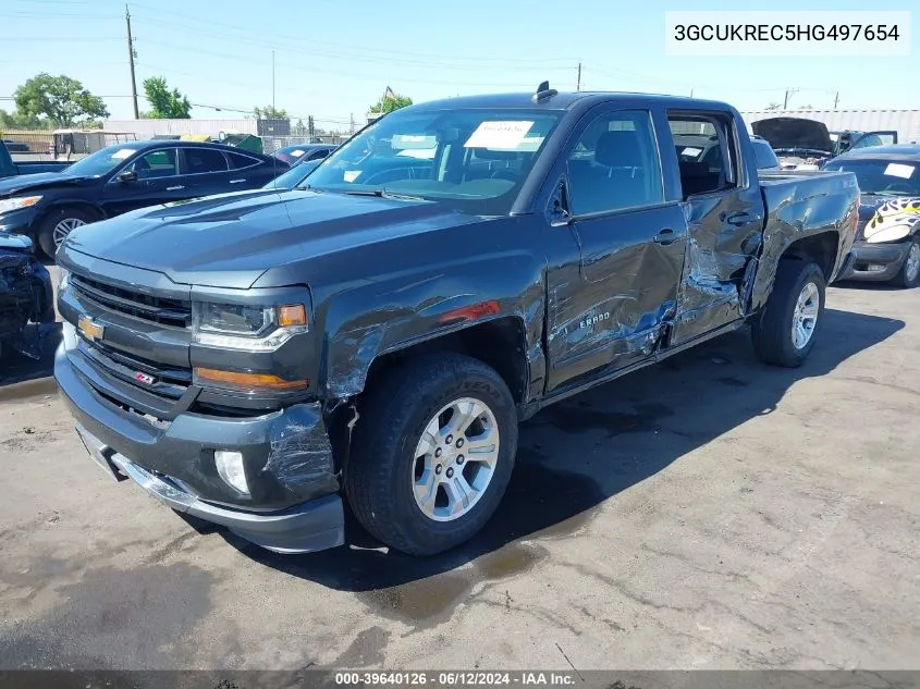 2017 Chevrolet Silverado 1500 2Lt VIN: 3GCUKREC5HG497654 Lot: 39640126