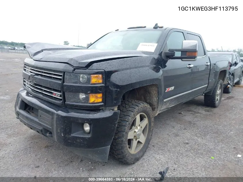 1GC1KWEG3HF113795 2017 Chevrolet Silverado 2500Hd Ltz