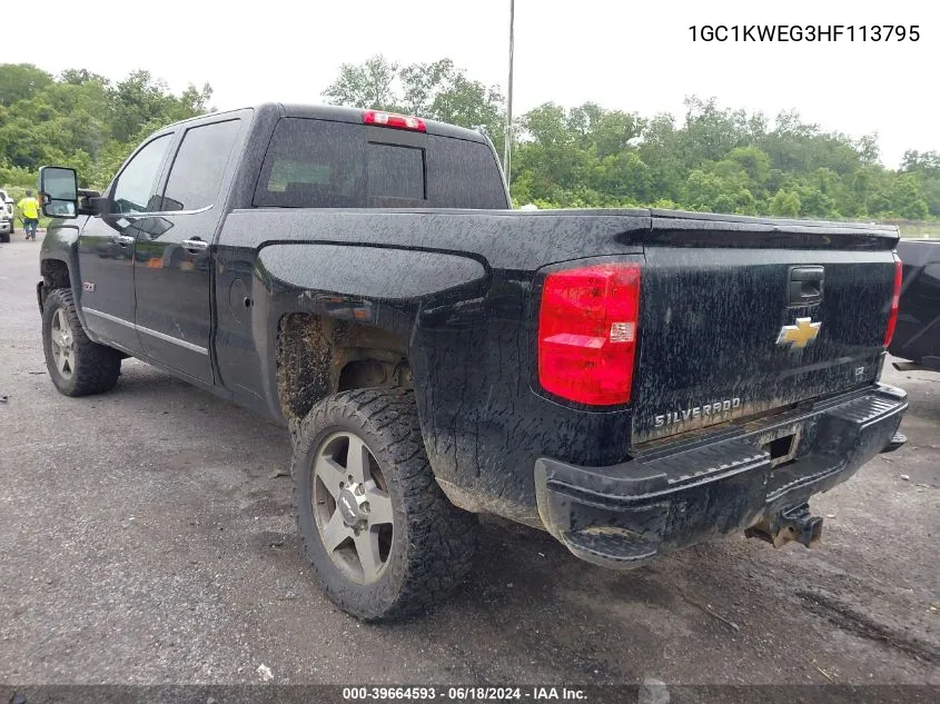 2017 Chevrolet Silverado 2500Hd Ltz VIN: 1GC1KWEG3HF113795 Lot: 39664593