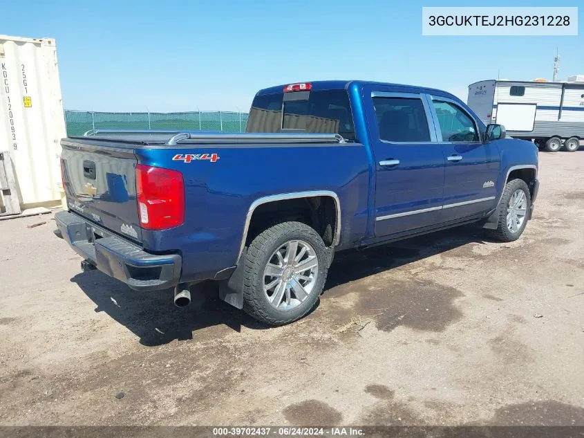 2017 Chevrolet Silverado 1500 High Country VIN: 3GCUKTEJ2HG231228 Lot: 39702437