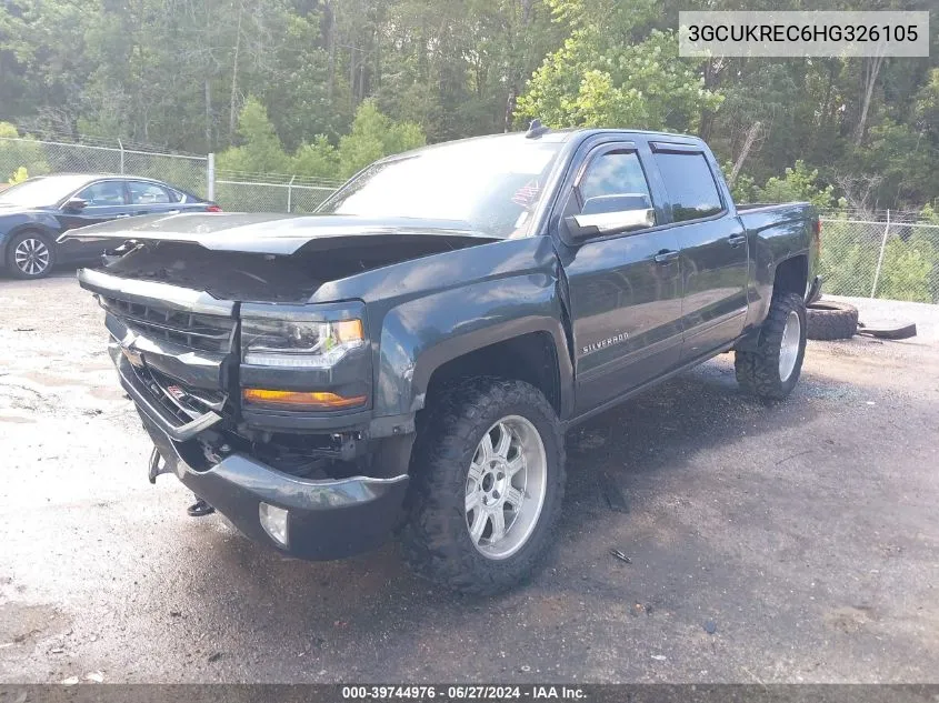 2017 Chevrolet Silverado 1500 2Lt VIN: 3GCUKREC6HG326105 Lot: 39744976