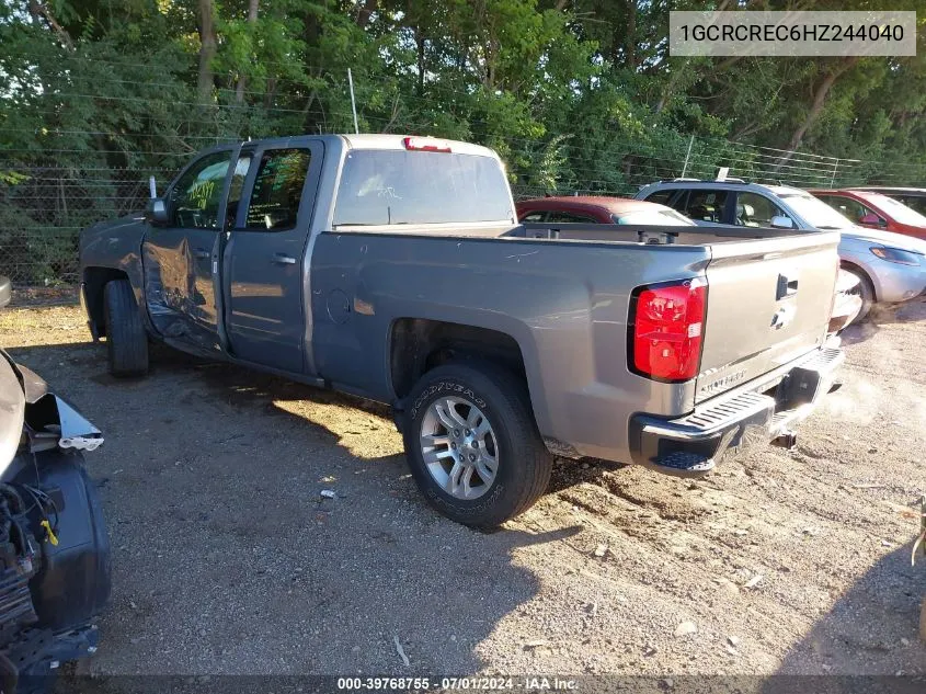 2017 Chevrolet Silverado 1500 1Lt VIN: 1GCRCREC6HZ244040 Lot: 39768755