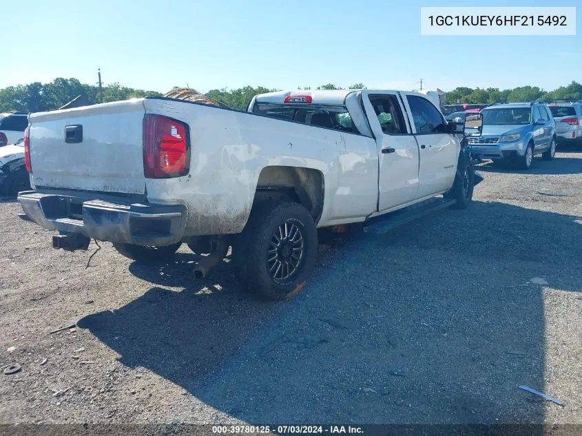 2017 Chevrolet Silverado 2500Hd Wt VIN: 1GC1KUEY6HF215492 Lot: 39780125