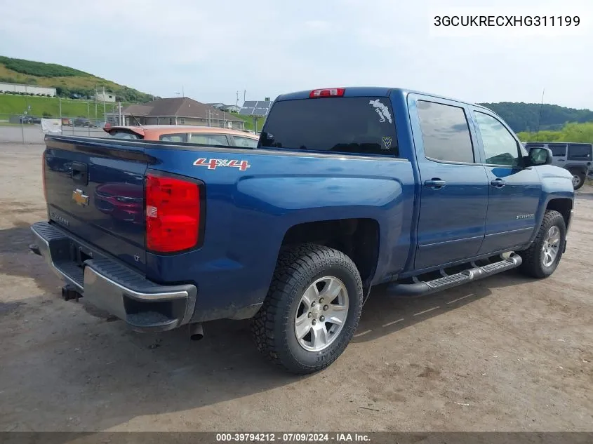 3GCUKRECXHG311199 2017 Chevrolet Silverado 1500 1Lt