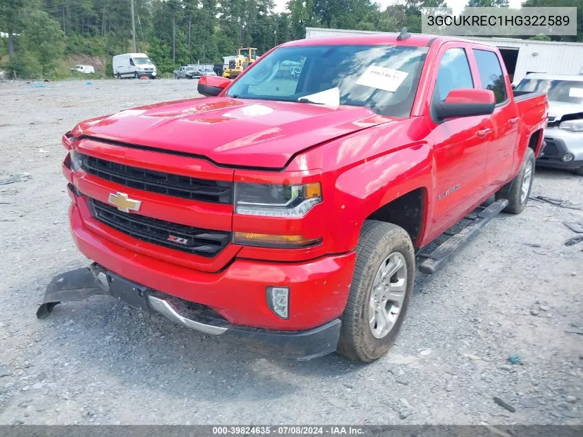 2017 Chevrolet Silverado 1500 2Lt VIN: 3GCUKREC1HG322589 Lot: 39824635