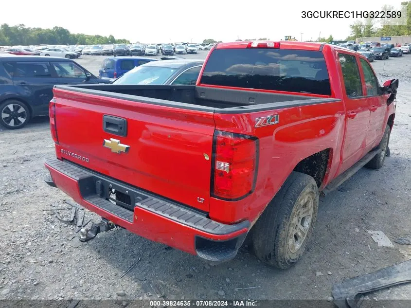 3GCUKREC1HG322589 2017 Chevrolet Silverado 1500 2Lt