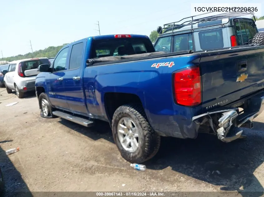 2017 Chevrolet Silverado 1500 1Lt VIN: 1GCVKREC2HZ220836 Lot: 39867143