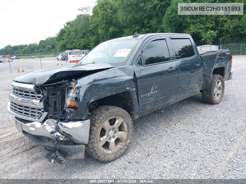 2017 Chevrolet Silverado 1500 1Lt VIN: 3GCUKREC2HG151593 Lot: 39877951