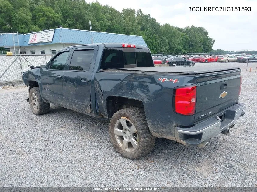 2017 Chevrolet Silverado 1500 1Lt VIN: 3GCUKREC2HG151593 Lot: 39877951