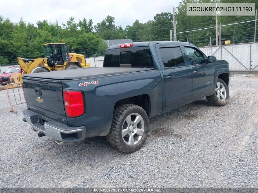 3GCUKREC2HG151593 2017 Chevrolet Silverado 1500 1Lt