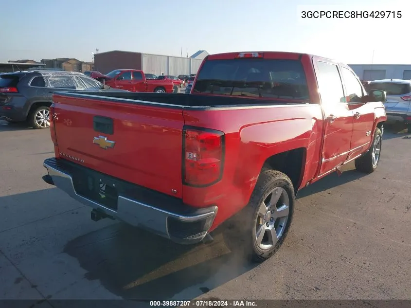 3GCPCREC8HG429715 2017 Chevrolet Silverado 1500 1Lt