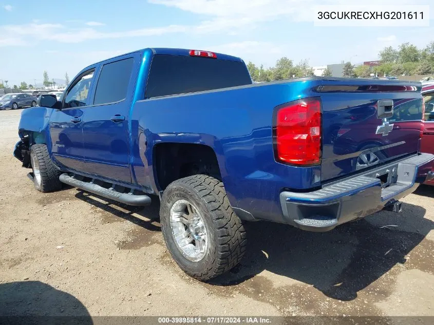 2017 Chevrolet Silverado 1500 2Lt VIN: 3GCUKRECXHG201611 Lot: 39895814