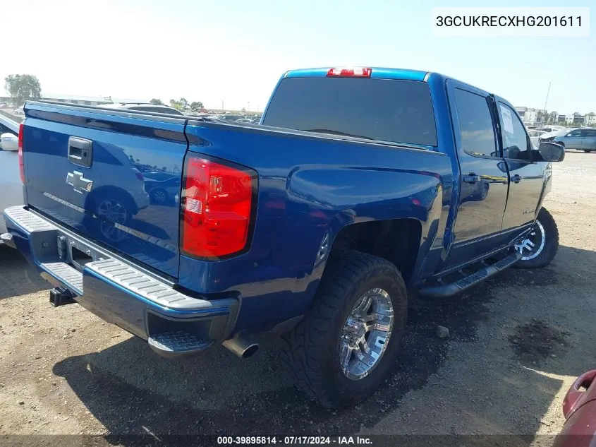 3GCUKRECXHG201611 2017 Chevrolet Silverado 1500 2Lt