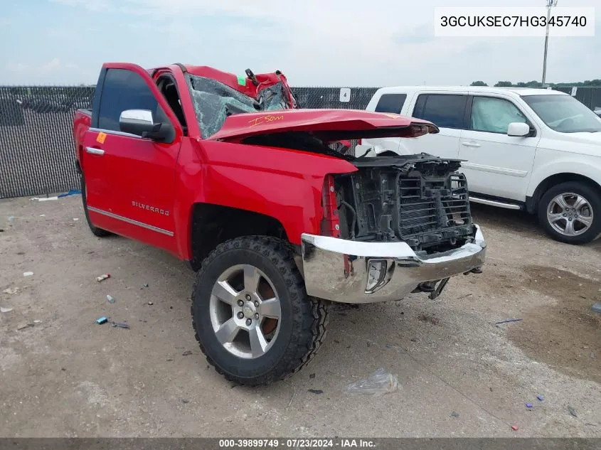 2017 Chevrolet Silverado 1500 1Lz VIN: 3GCUKSEC7HG345740 Lot: 39899749