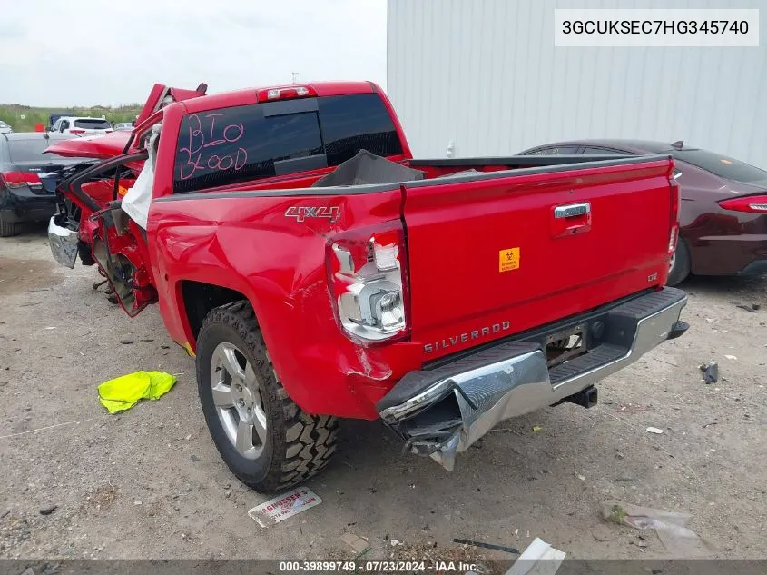 2017 Chevrolet Silverado 1500 1Lz VIN: 3GCUKSEC7HG345740 Lot: 39899749