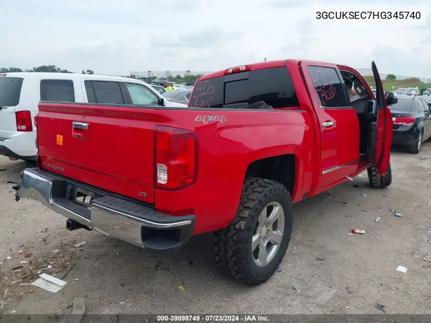 2017 Chevrolet Silverado 1500 1Lz VIN: 3GCUKSEC7HG345740 Lot: 39899749