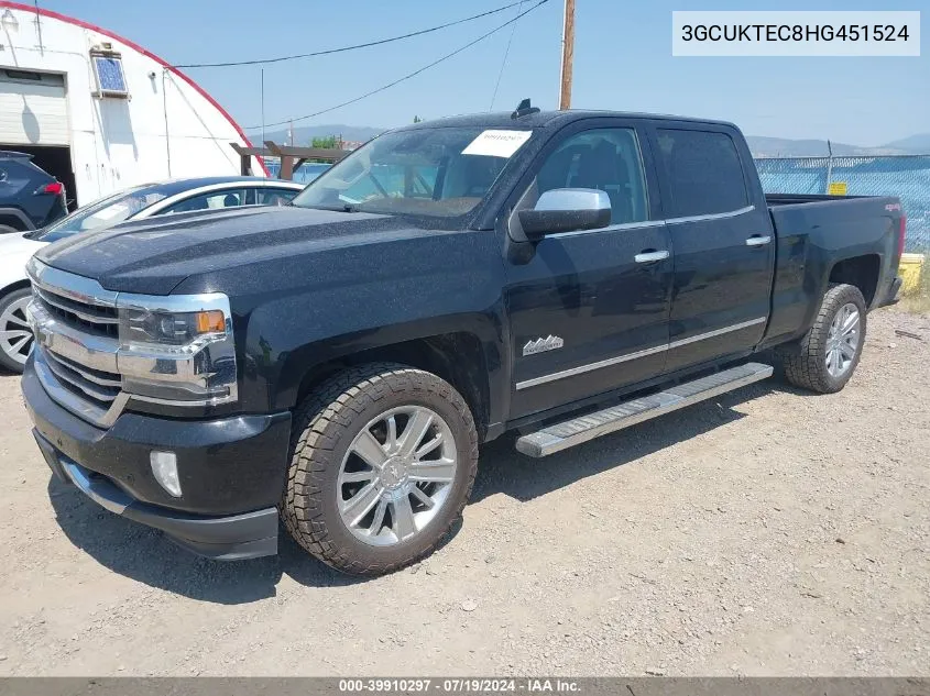 3GCUKTEC8HG451524 2017 Chevrolet Silverado 1500 High Country