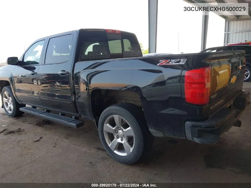 3GCUKRECXHG500029 2017 Chevrolet Silverado 1500 2Lt