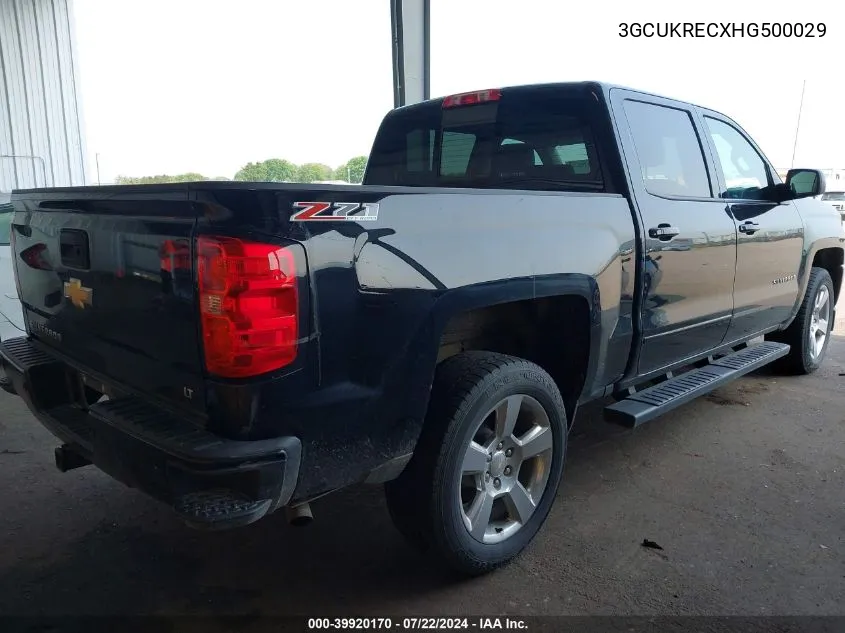 2017 Chevrolet Silverado 1500 2Lt VIN: 3GCUKRECXHG500029 Lot: 39920170