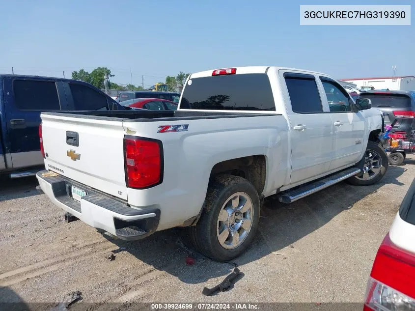 2017 Chevrolet Silverado 1500 2Lt VIN: 3GCUKREC7HG319390 Lot: 39924699