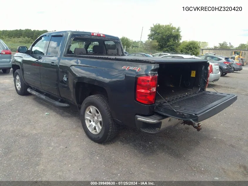 2017 Chevrolet Silverado 1500 1Lt VIN: 1GCVKREC0HZ320420 Lot: 39949630