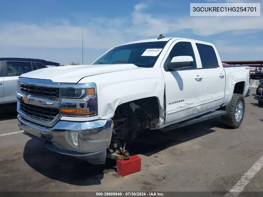 2017 Chevrolet Silverado 1500 1Lt/2Lt VIN: 3GCUKREC1HG254701 Lot: 39989949