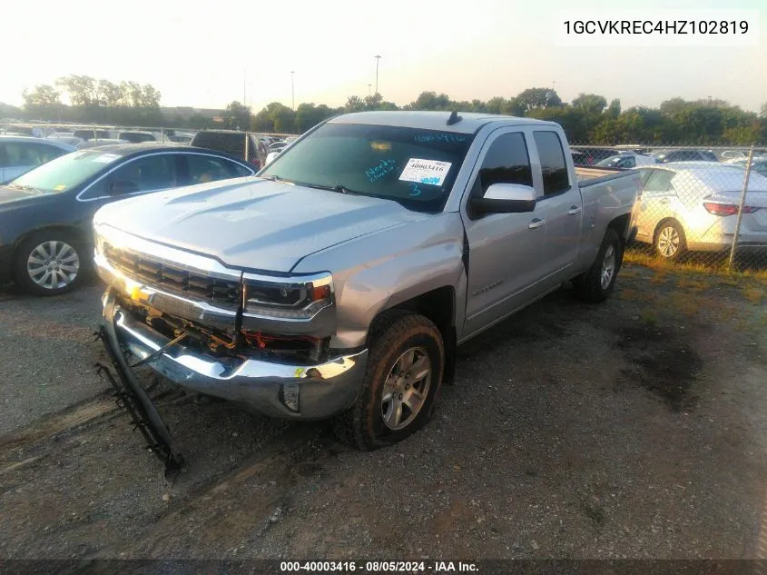 2017 Chevrolet Silverado 1500 1Lt VIN: 1GCVKREC4HZ102819 Lot: 40003416